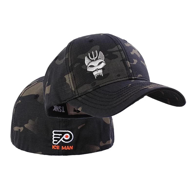 Casquette baseball coton pêche militaire - Snapback extensible tactique pour running et pêche
