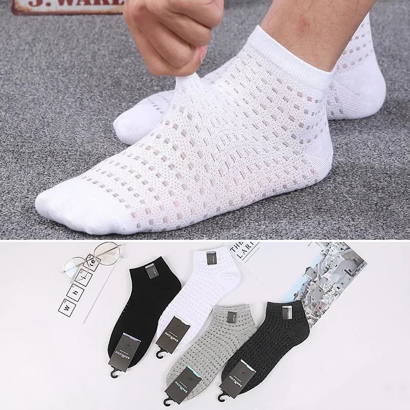 Chaussettes pêche homme Jeseca mesh été invisibles respirantes noires grises blanches cadeaux