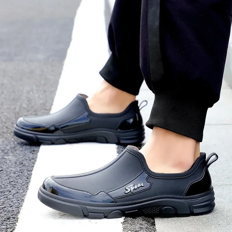 Bottes de pluie anti-dérapantes homme femme semelle caoutchouc tendineuse imperméables printemps automne