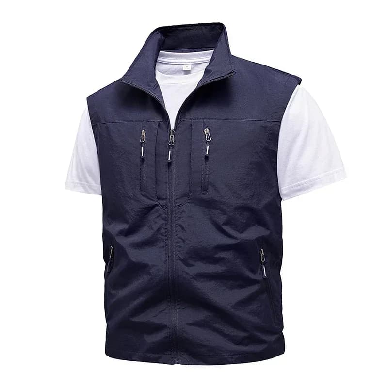 Gilet pêche randonnée été homme photographe maille sans manches poches outils 5XL pêche