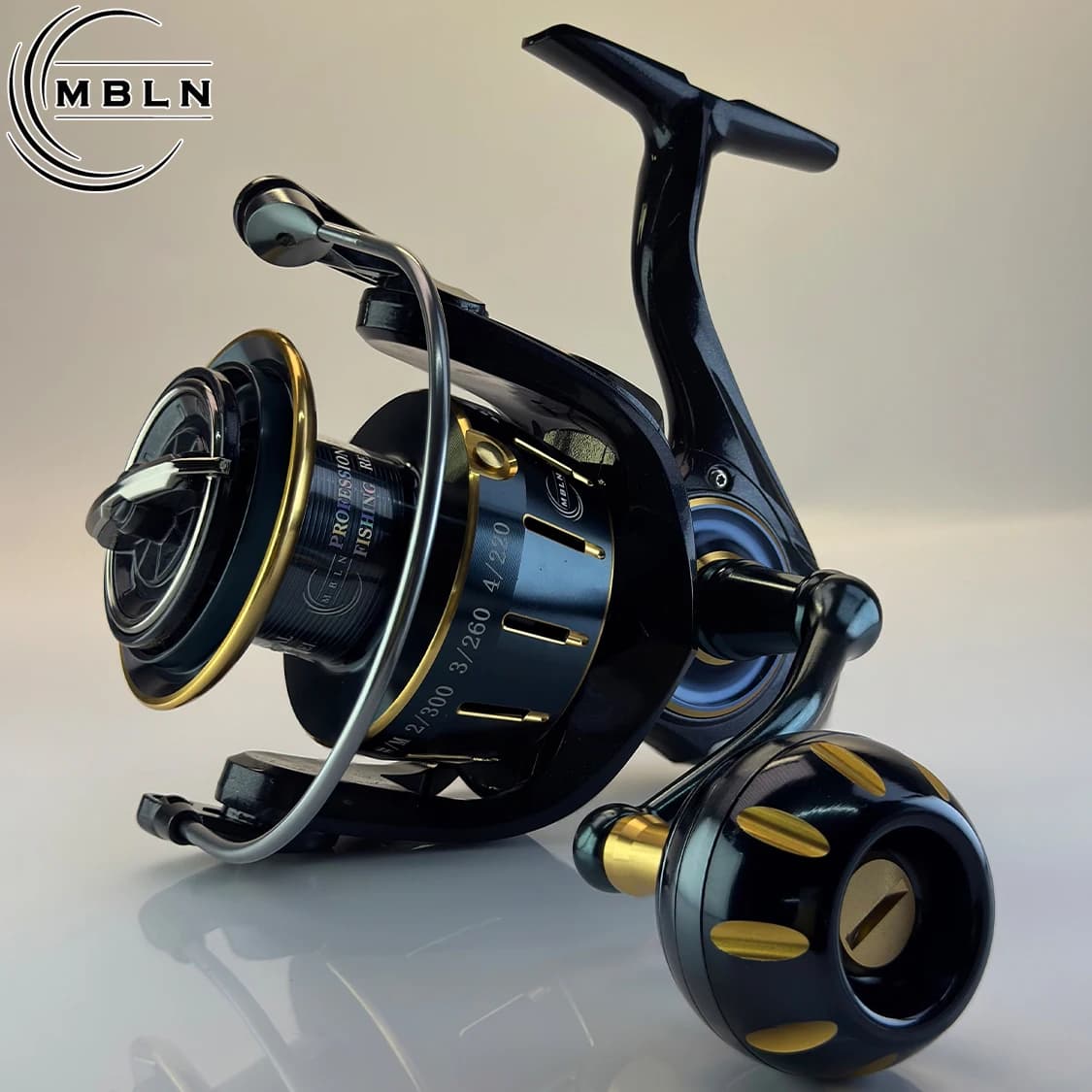 Moulinet spinning MBLN 5.1:1 - 5+1 roulements aluminium gap-free pour pêche précise et durable