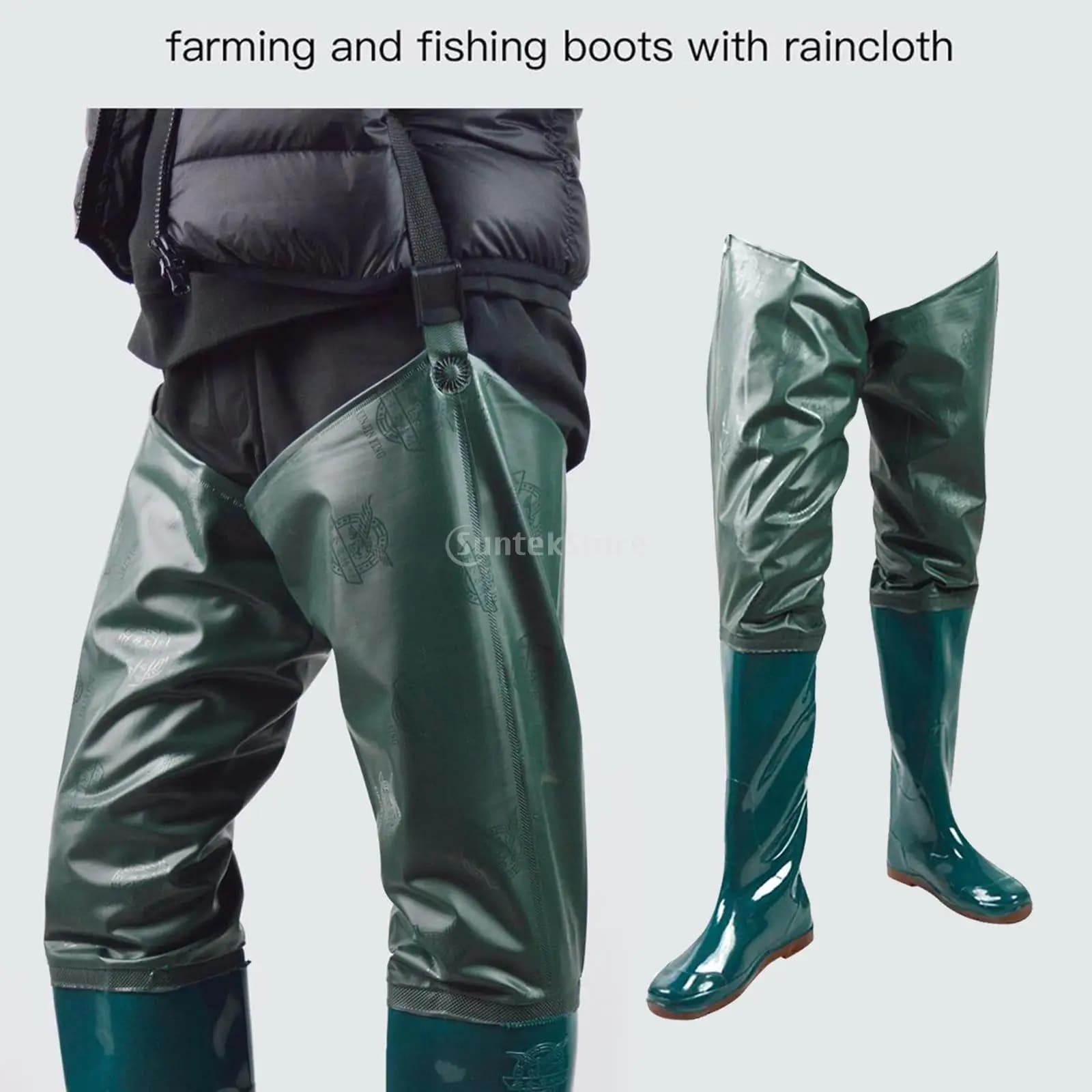 Waders cuissardes pêche bottes gué légères rivière étanches pantalon chasse jardinage