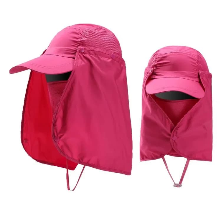 Chapeau de pêche anti-UV respirant imperméable pour homme et femme avec protection faciale intégrale