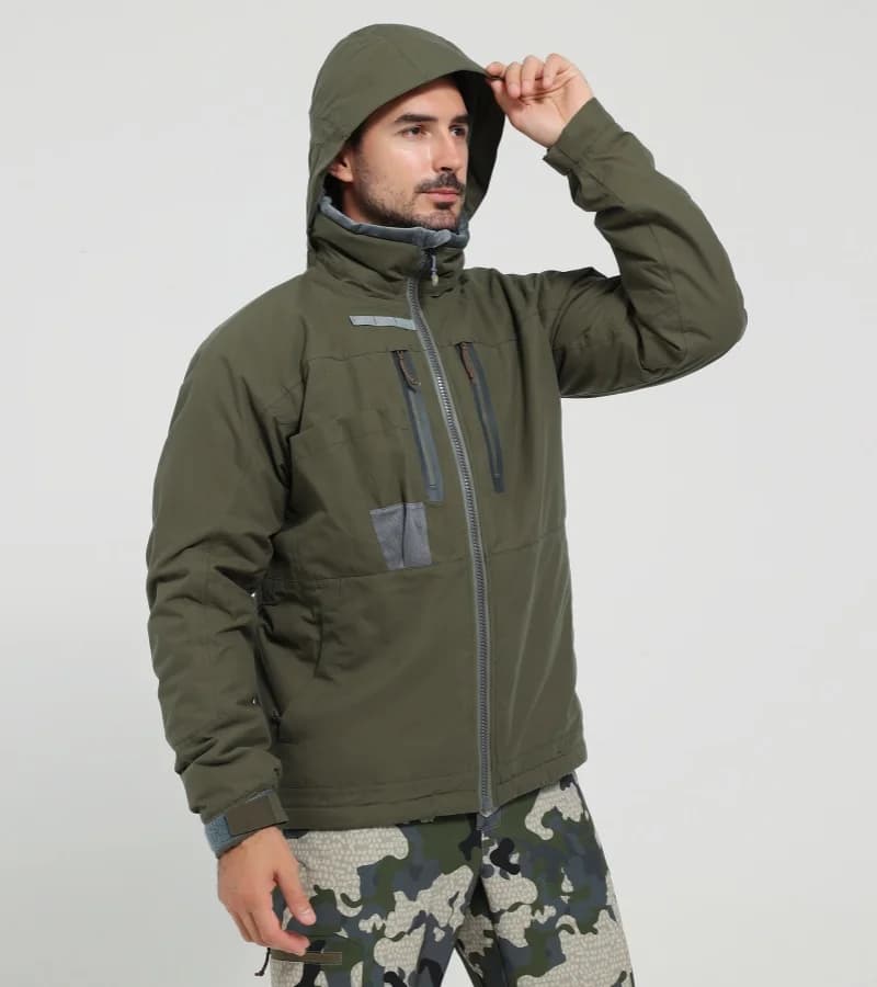 Veste camouflage pêche hiver imperméable isolante homme chasse vêtement technique outdoor