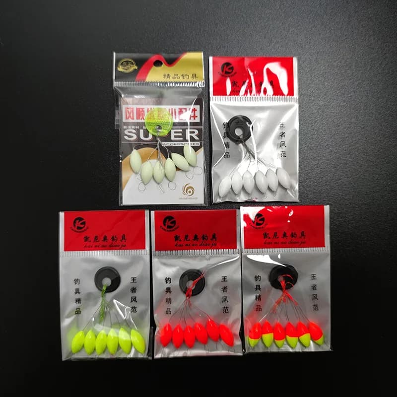 Lot de 5 flotteurs Seven-star 8-22mm 6 tailles pour pêche à la carpe - Accessoires de pêche J544