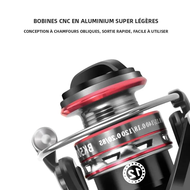 Moulinet spinning ultraléger Huidiao 150g série 500/800 - Ratio 5.2:1 pour pêche sur glace compact