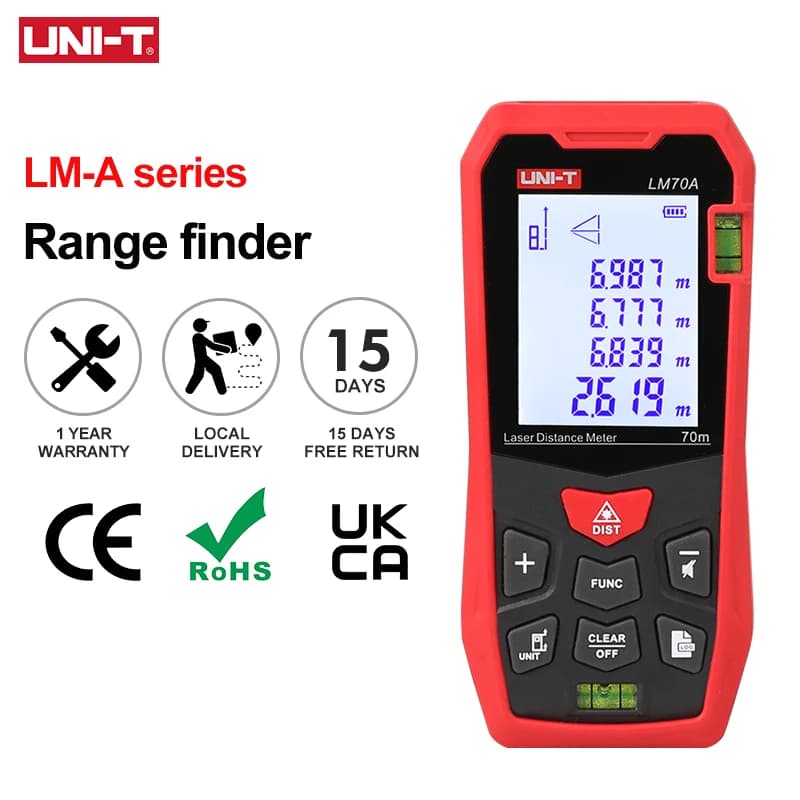 Télémètre laser UNI-T LM série - Mesure distance numérique précise 50 à 120 mètres pour pêche