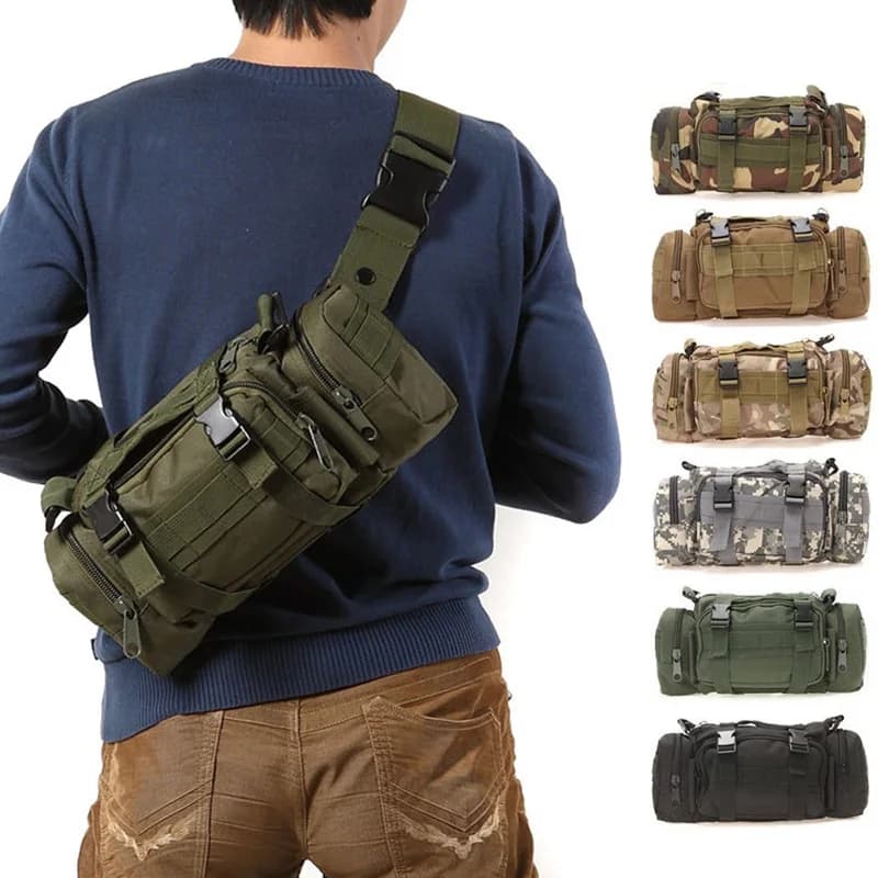 Sac banane ceinture étanche homme cross-body épaule randonnée escalade pêche camping