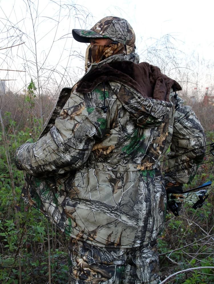Combinaison hiver épaisse camouflage neige pour pêche sur glace et chasse
