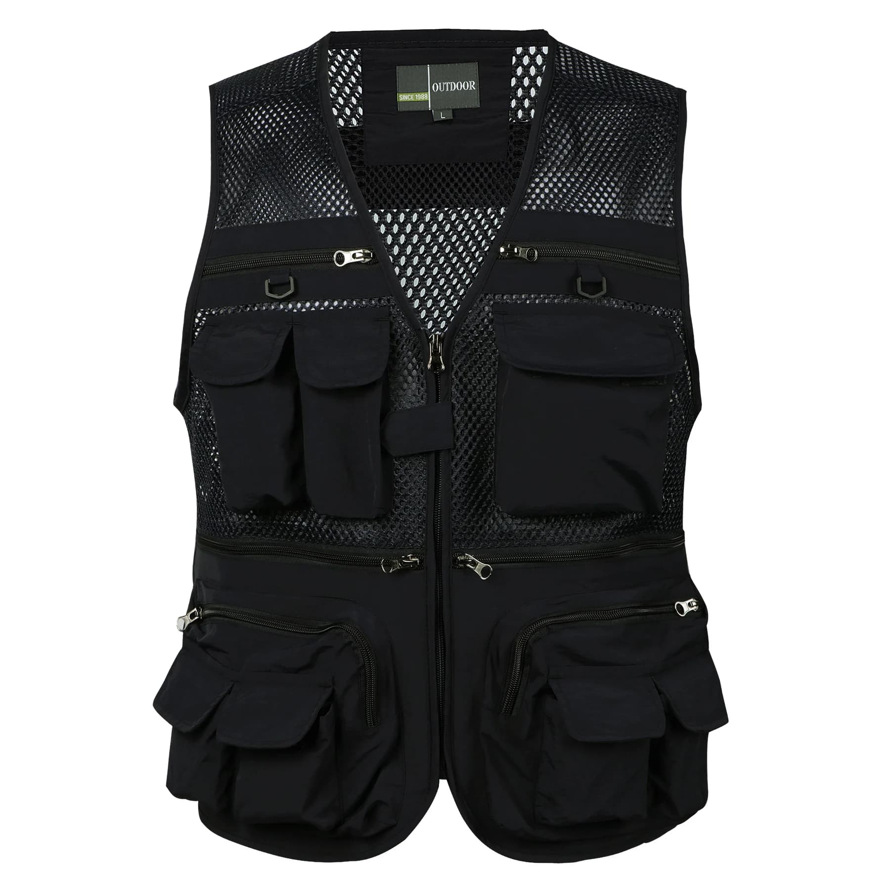 Veste tactique homme pêche été sans manches multi-poches mesh respirant veste de travail gilet