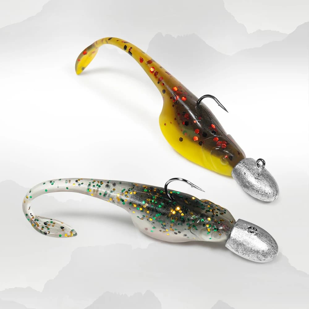 Leurre Souple TPR 5cm Shad Minnow pour la Pêche au Crappie et Rocher en Mer avec