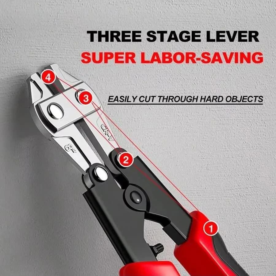 Coupe-boulon mini professionnel en acier chrome-vanadium - coupe-fil et barres métalliques facilement