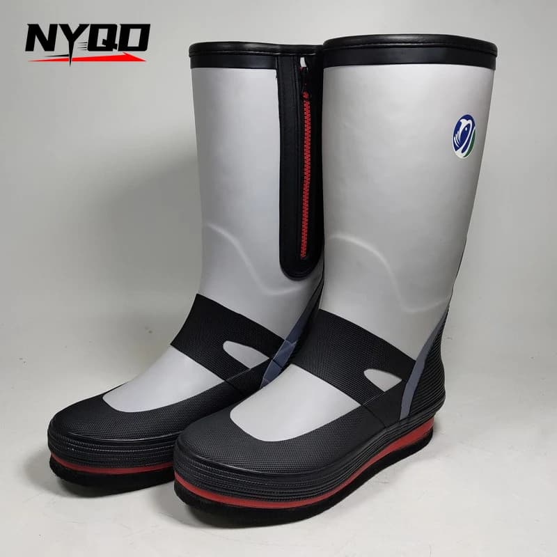 Bottes hautes pêche rochers imperméables antidérapantes pour pêche en mer récifs avec cuissardes