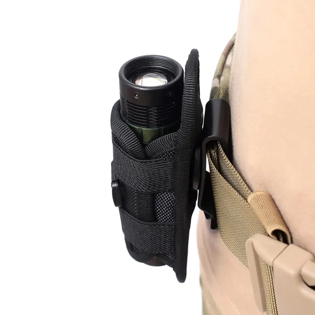 Étui rotatif 360° pour lampe torche tactique chasse pêche étui ceinture holster portable étanche