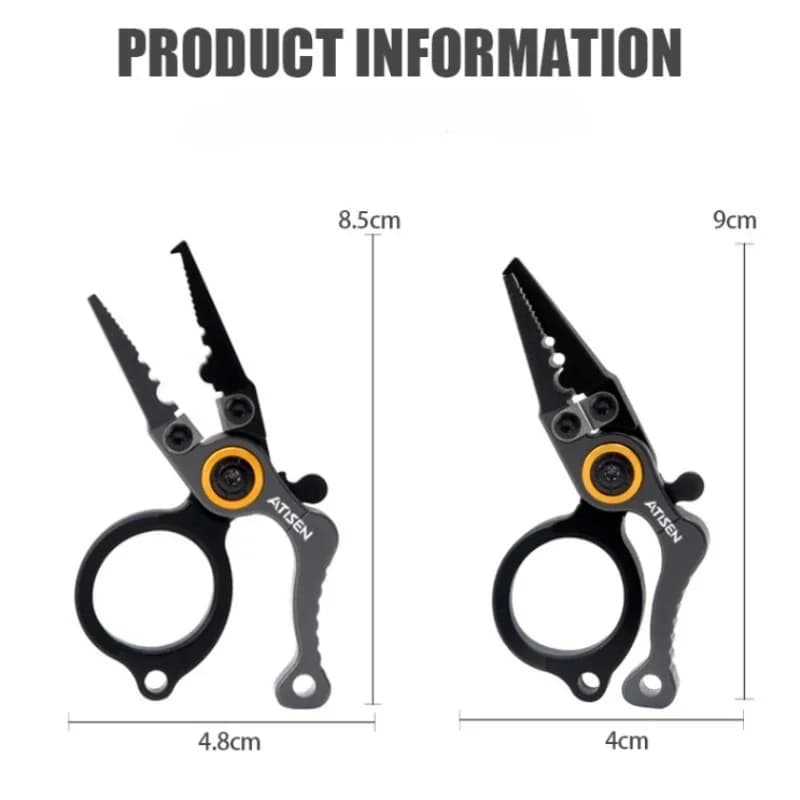 Pinces aluminium mini portables pour pêche : coupe, serrage et torsion - boîte à trésor pêcheur