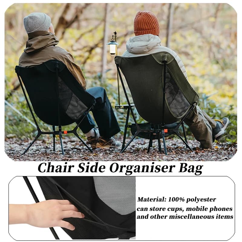 Chaise de pêche pliante Naturehike en alliage d'aluminium - Siège léger pour randonnée et backpacking
