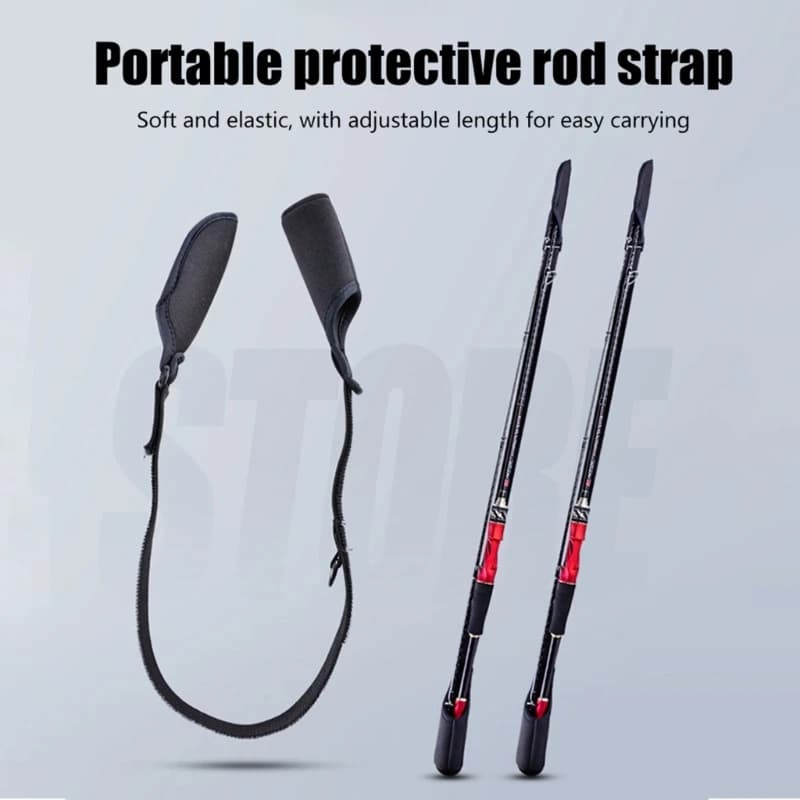 Protections élastiques pour cannes à pêche - Sangles et gants de protection pour transport sécurisé