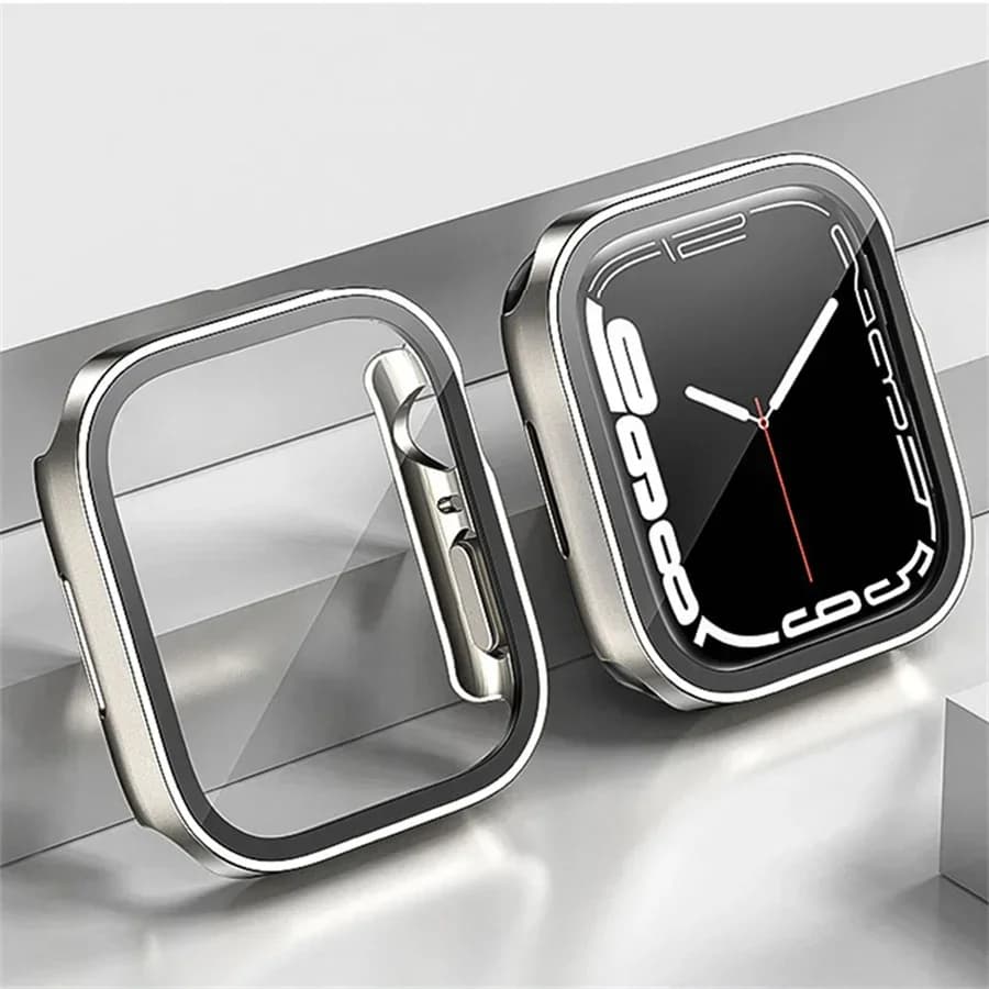 Étui de protection étanche et coque verre trempé pour Apple Watch 7 8 9 45mm 41mm - Accessoire iWatch 5 SE 6 44mm 40mm