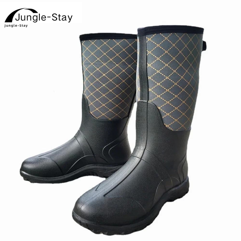 Bottes de pêche en néoprene imperméables et chaudes - Chaussures antidérapantes pour chasse et lavage auto