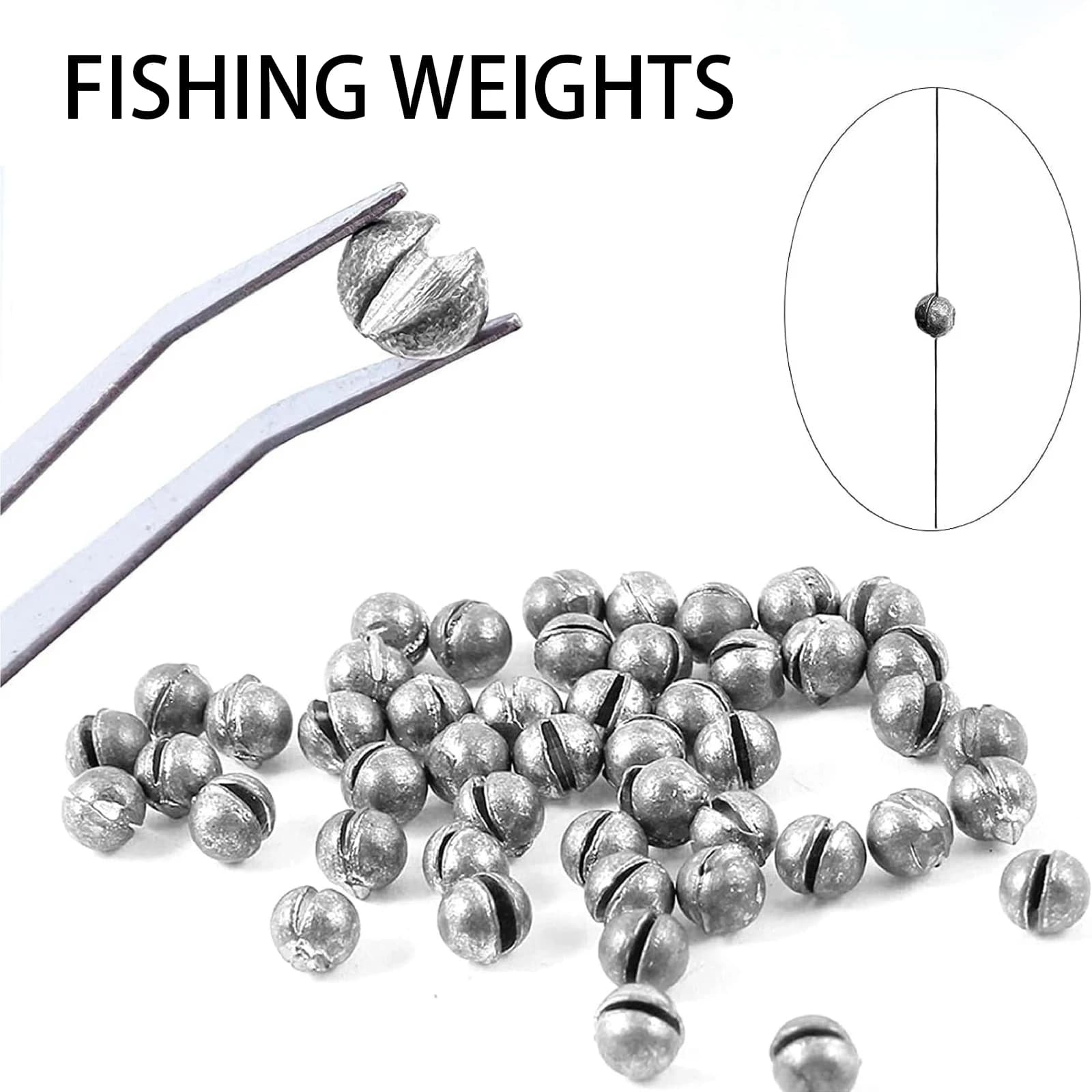 Plombs de pêche démontables ronds, 230 et 107 pièces, plombs split shot pour ligne