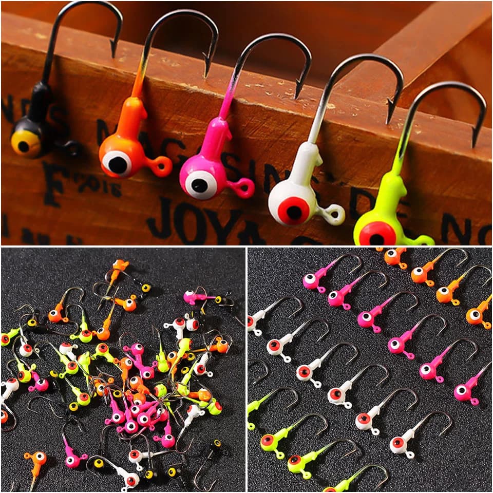 WALK FISH 5 têtes plombées 1.75g et 3.5g pour leurres souples - Hameçons plombés pour pêche aux vers