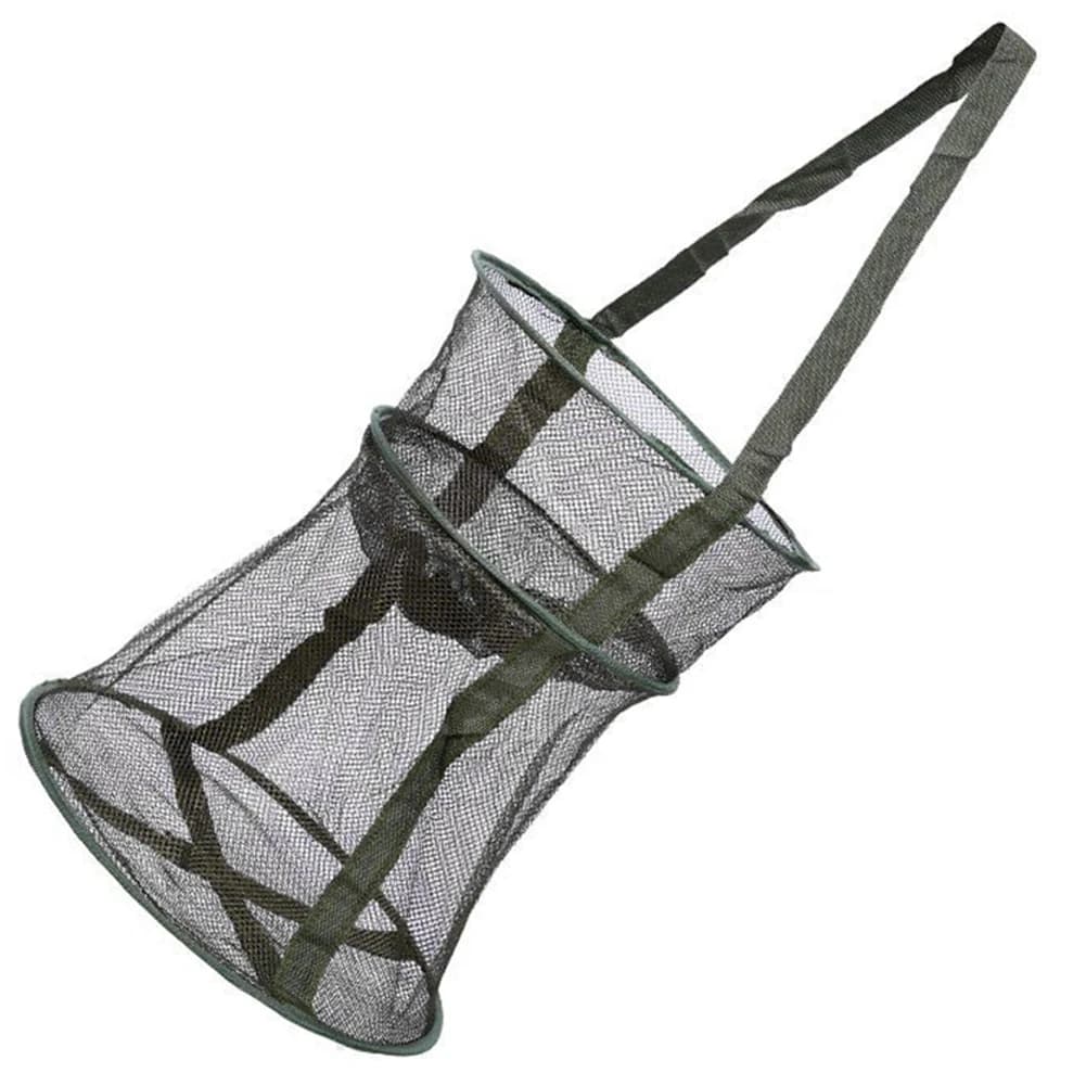 Filet de pêche pliable en maille ronde - Épuisette de débarquement pliable pour poissons et accessoires
