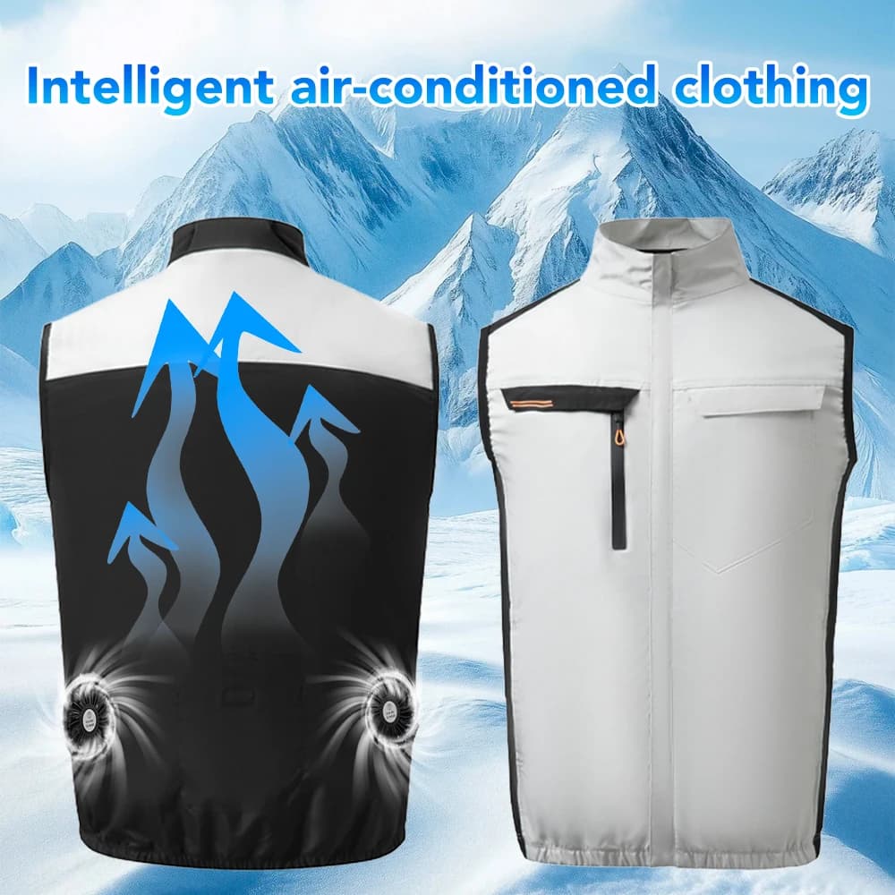 Veste rafraîchissante pêche été - Ventilateur intégré - Veste sans manches résistante chaleur