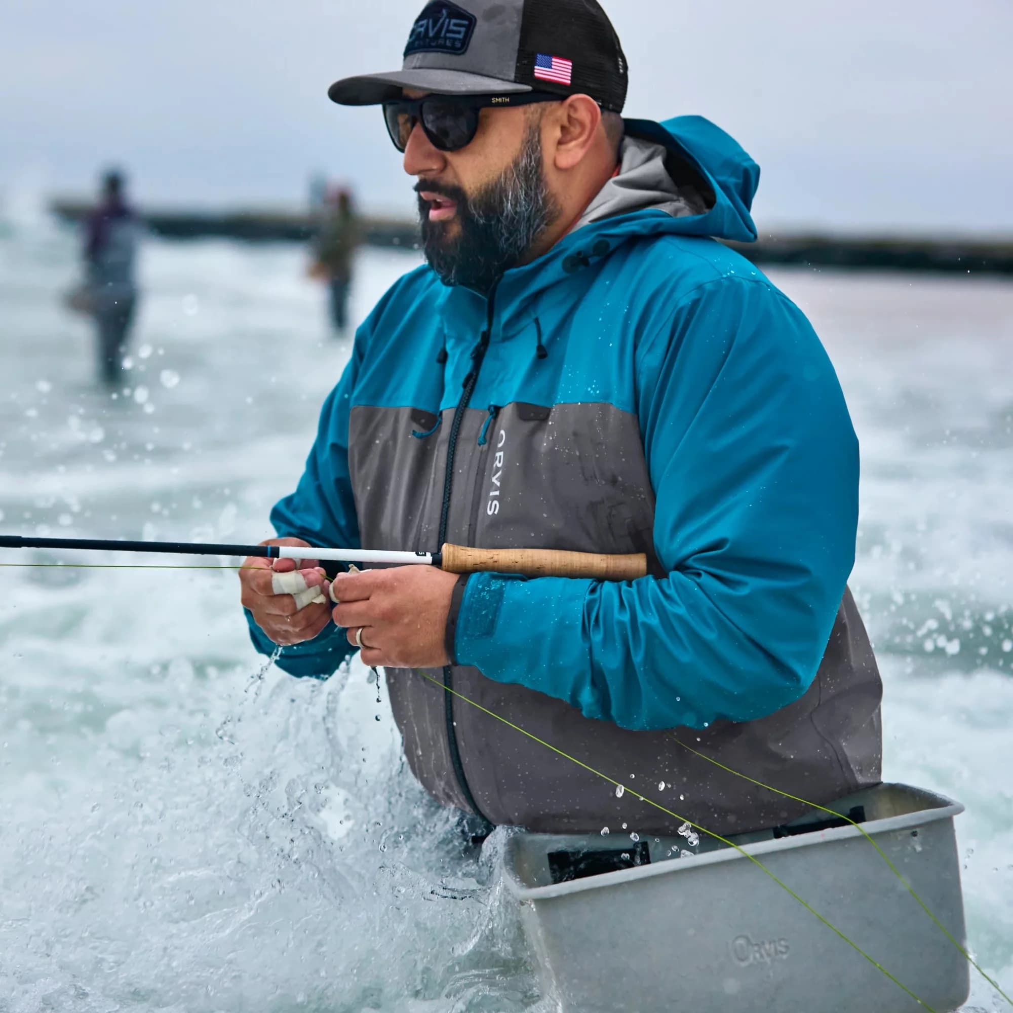 Veste de pêche imperméable respirante 3L ultralégère pour hommes - Chasse camping pêche extérieur