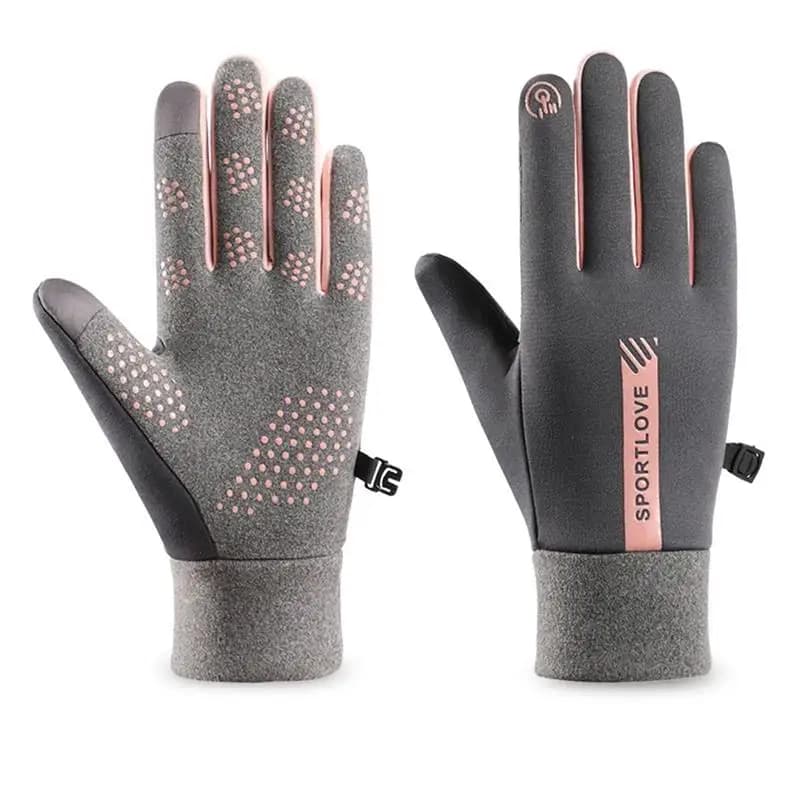 Gants vélo femme hiver thermiques imperméables coupe-vent pour ski running cyclisme