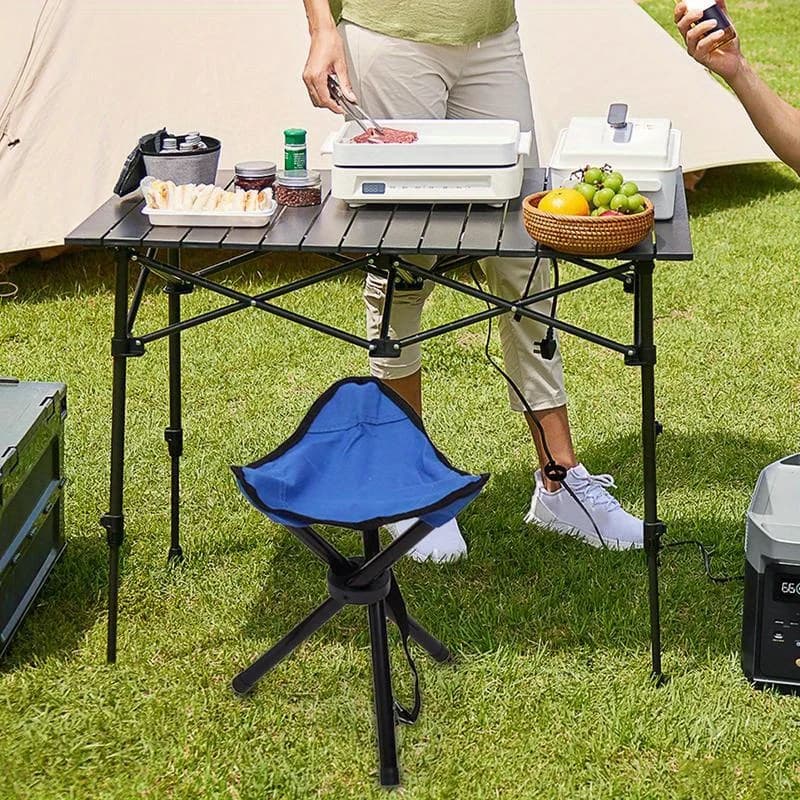 Tabouret trépied pliant compact 3 pieds pour pêche, camping et activités outdoor léger