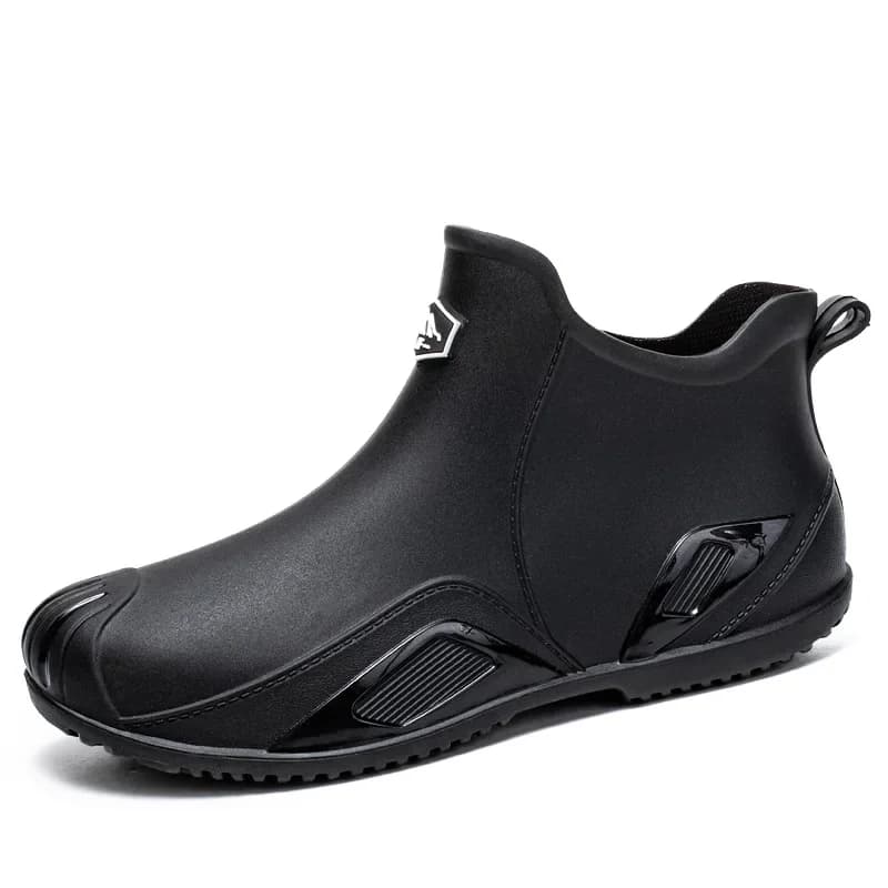 Bottes pluie homme courtes tube légères anti-dérapantes cuisine caoutchouc pêche résistantes