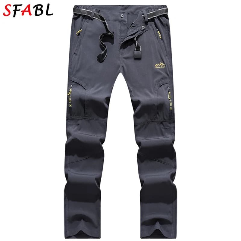 Pantalon pêche homme 5XL été séchage rapide randonnée stretch imperméable tactique poches zippées
