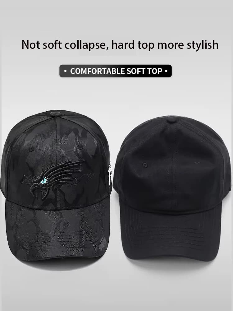 Casquette baseball camouflage brodée aigle hard top pour pêche streetwear hommes fashion