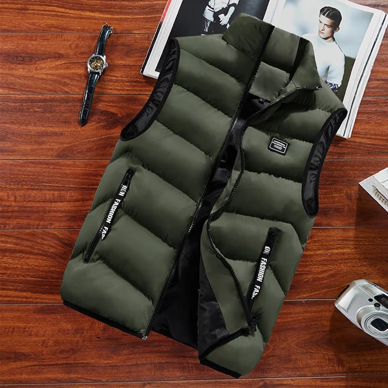 Gilet homme printemps polaire - Veste sans manches thermique épaisse pour pêche casual