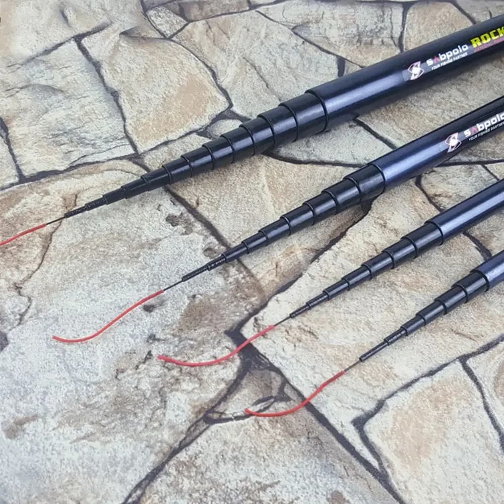 Canne télescopique ultralight carbone portable pour pêche carpe et feeder en lac et rivière