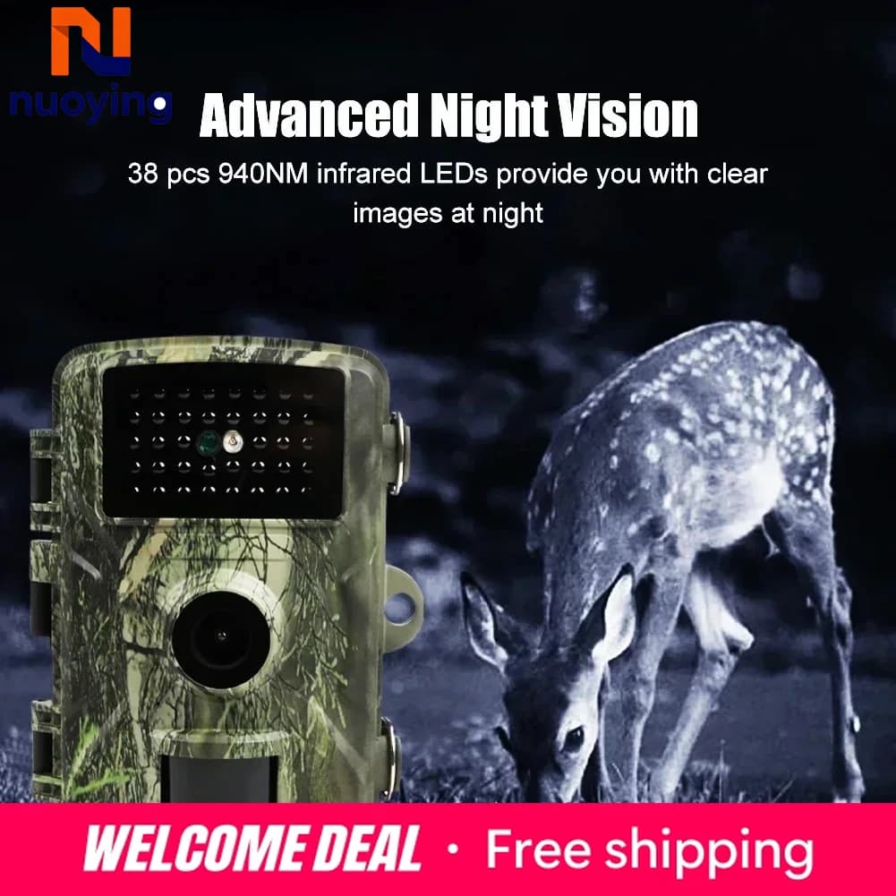 Mini caméra trail 16MP 1080P étanche vision nocturne - Surveillance faune extérieure discrète et efficace
