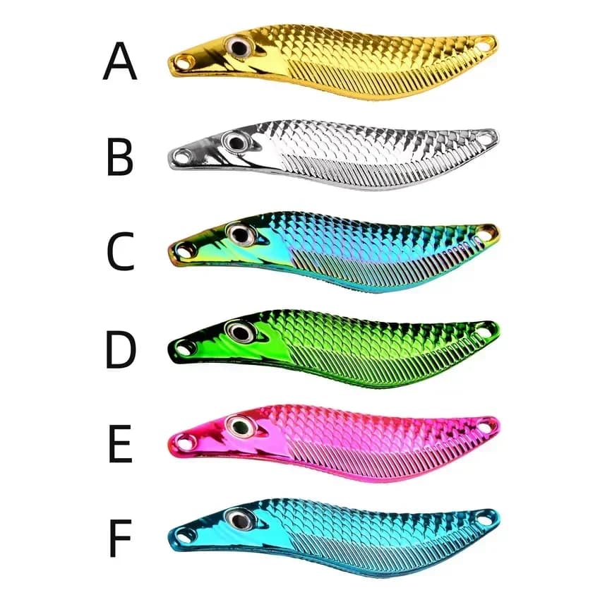 Leurre métal cuillère VIB Aorace 7g-20g avec plume pour pêche de nuit brochet perche sandre