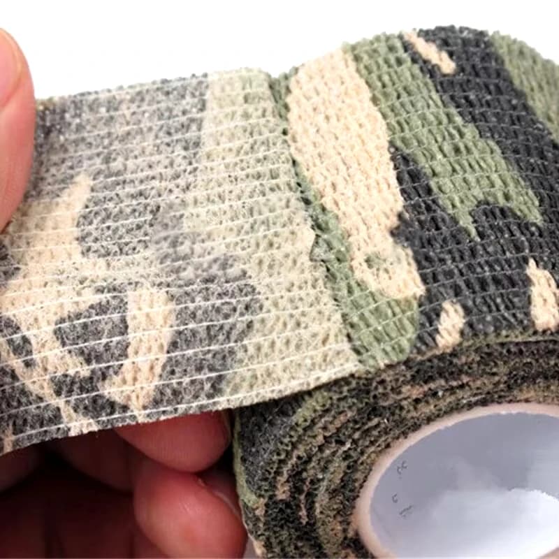 Ruban camouflage DIZETION extensible non-tissé extérieur protection doigts mouvement élastique chasse pêche