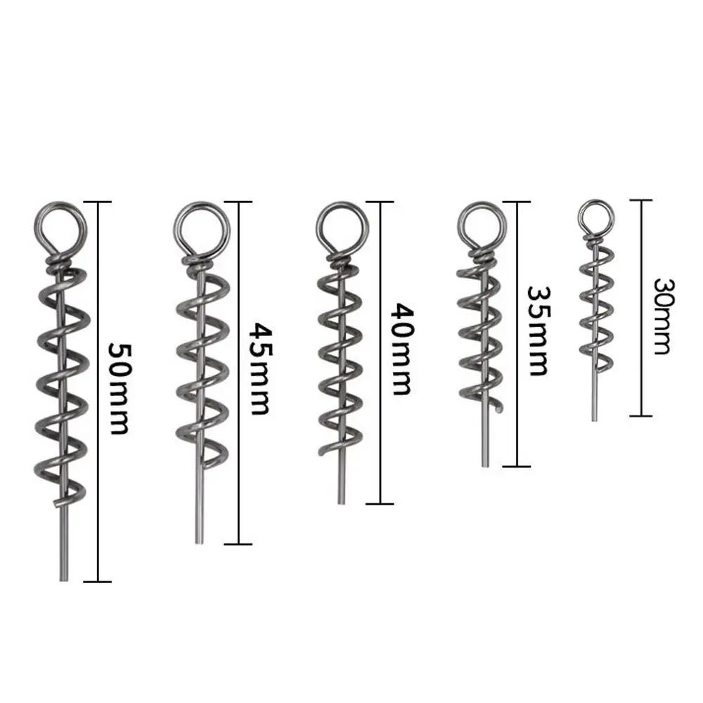 50 épingles à ressort pour fixation de leurres souples - Aiguilles à ver et vis de centrage