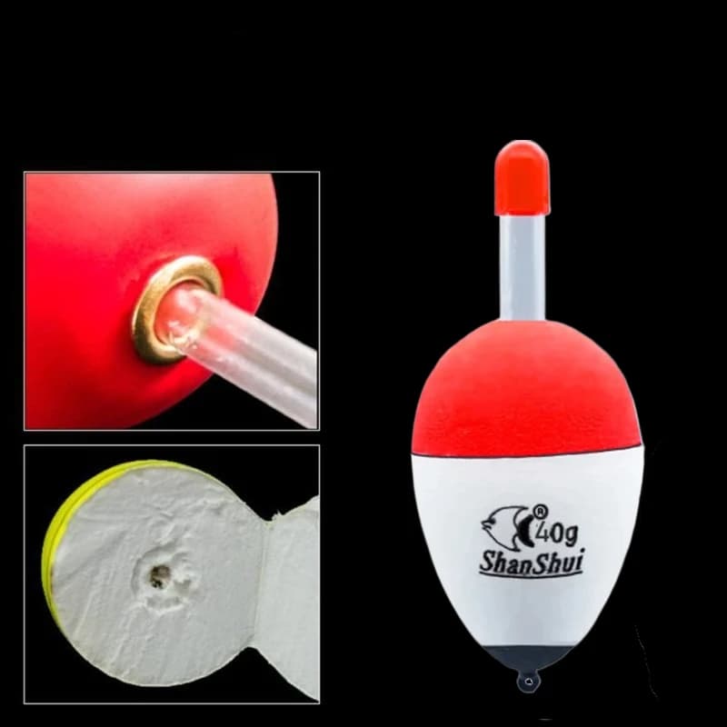 5 Flotteurs lumineux de pêche de nuit EVA 20g à 60g pour surf-casting et rocher, leurres fluorescents