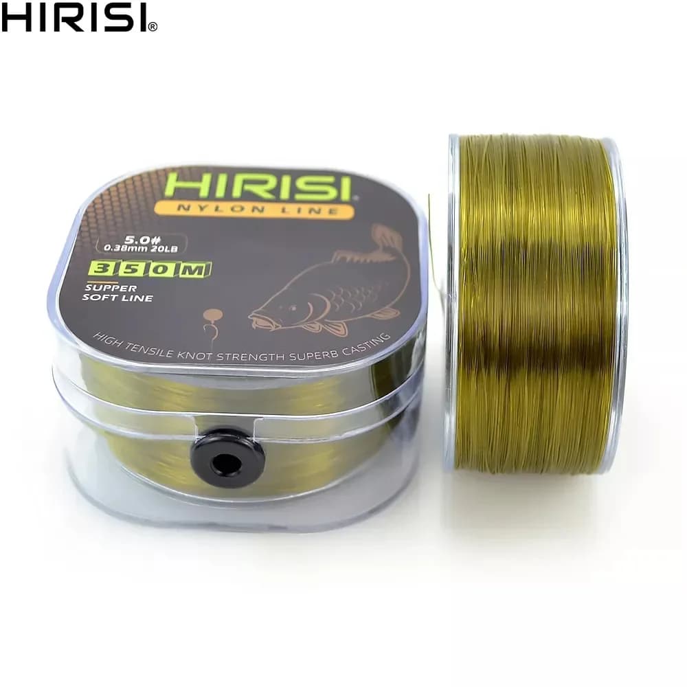 Ligne de pêche monofilament nylon Hirisi 350m haute résistance pour carpe et carnassiers