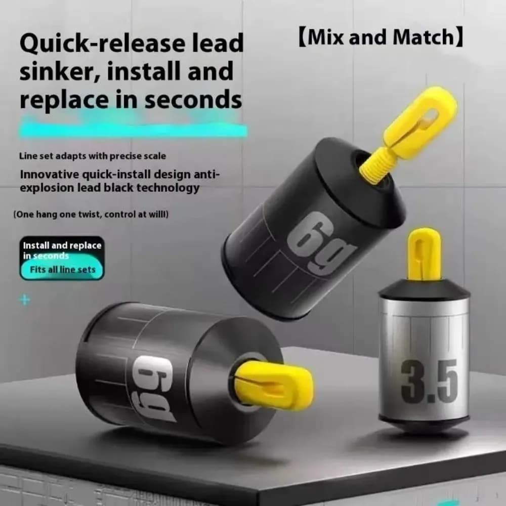Kit plombs pêche compacts forme goutte d'eau et cylindrique avec marquages réglables pour ligne proportionnée