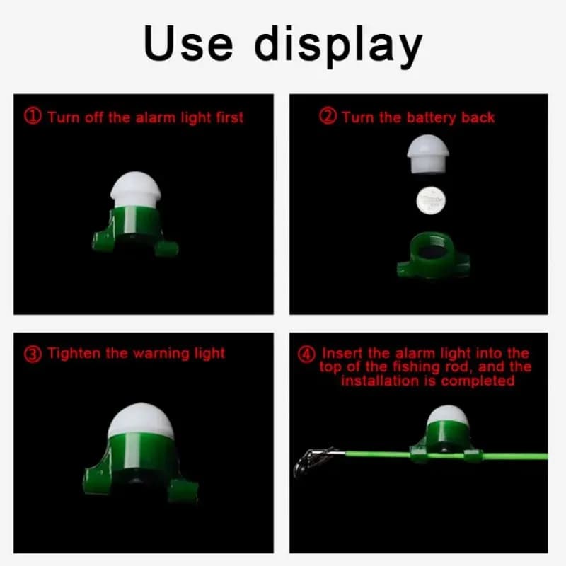 Alarme de touche LED intelligente pour pêche nocturne - Accessoire de rappel lumineux et outil de pêche pratique