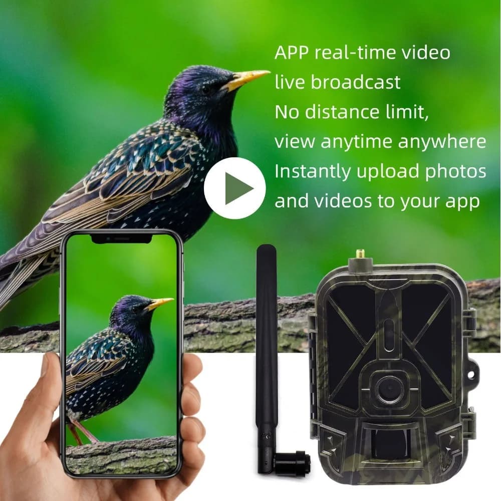 Suntekcam HC-940Pro-Li 4K 120MP étanche IP65 4G LTE - Streaming live cloud gratuit et contrôle APP