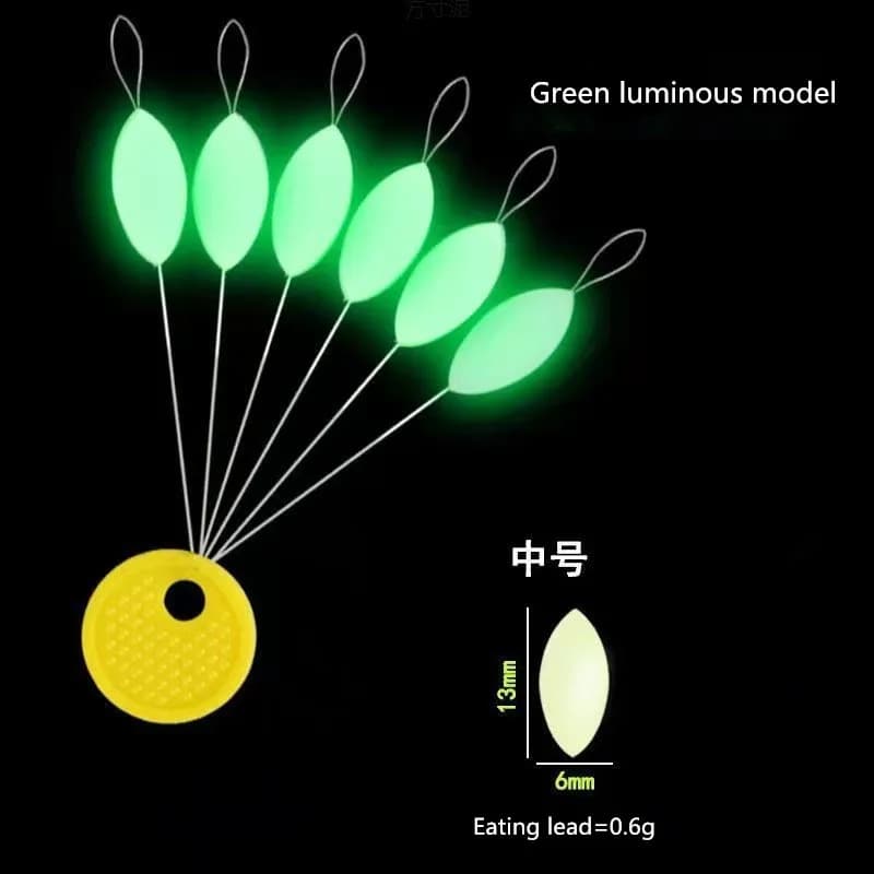 6 boules lumineuses flottantes ovales pour la pêche de la carpe la nuit accessoires pêche nocturne appâts flottants