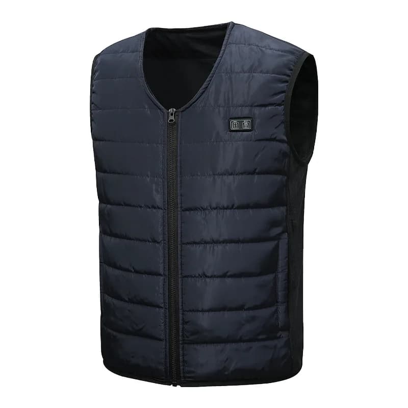 Gilet chauffant homme 12 zones contrôle intelligent - Veste thermique lavable pour pêche hiver plein air