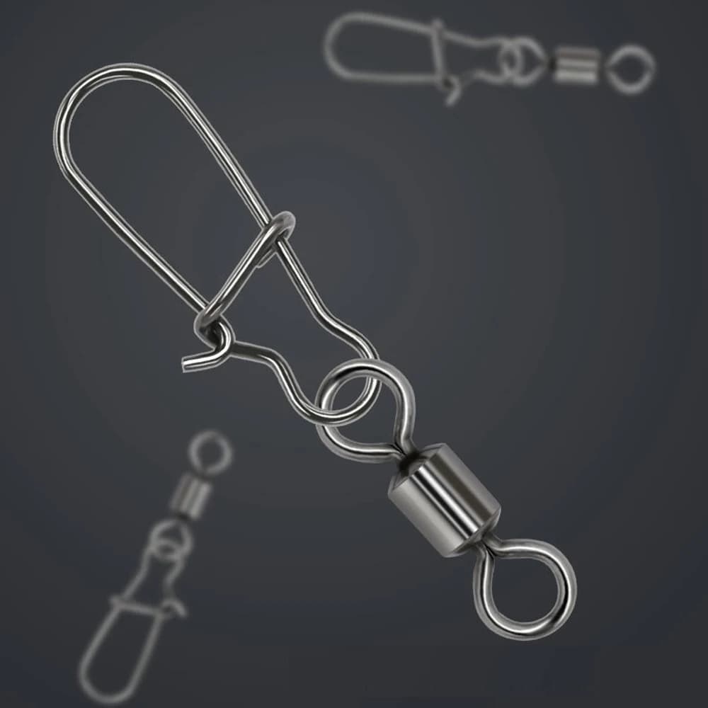 50 connecteurs fishing DNDYUJU acier inox avec roulement à billes pour leurres hooks