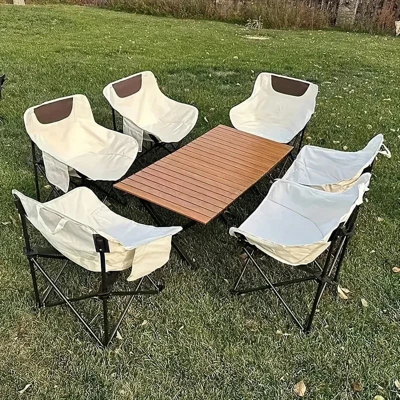 Grand fauteuil de camping avec poche latérale pour pêche sur plage et pique-nique familial spacieux