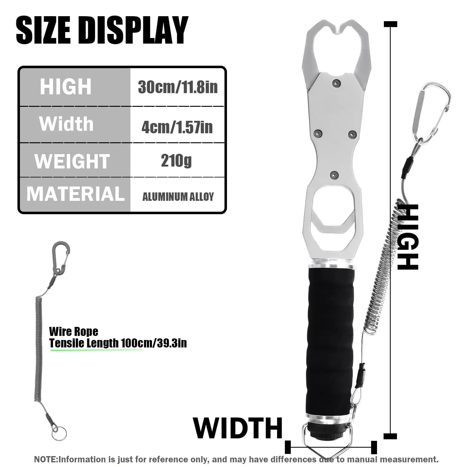 Pinces gripper pêche alliage aluminium 18kg - Rotation 360° réglable - Résistante eau de mer avec balance