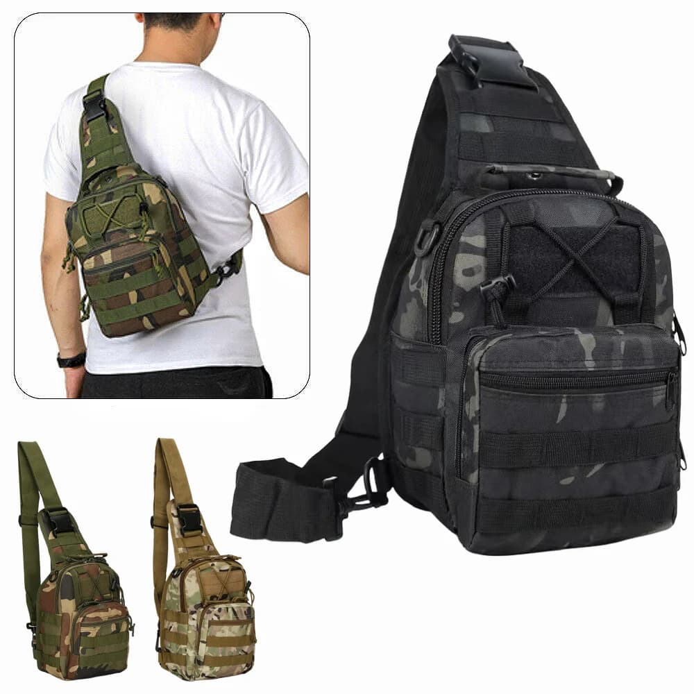 Sac bandoulière étanche homme pêche vélo sport outdoor - Sac poitrine crossbody imperméable